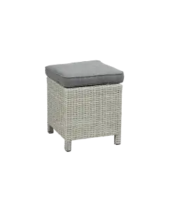 Hocker Dublin-Mystic Grey-40x40 hocker-wicker-grey tuinkussen
