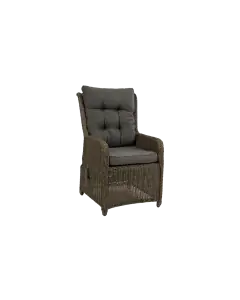 Verstelbare tuinstoel Dublin | Sweet Brown | Rond wicker