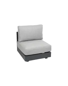 Middenelement Fosega | Loungestoel | Matt Black/Stone Grey | Aluminium