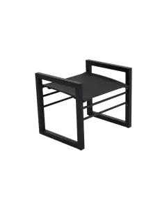 Hocker Vevi | Black | Aluminium & Textileen | Brafab