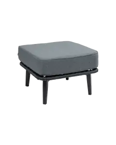 Isabel rope hocker loungeset zwart - 4 Seizoenen Tuinmeubelen