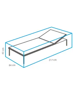 ligbed beschermhoes grijs