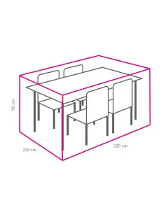 Outdoor-covers-beschermhoes-tuinset-220x220x95cm-afmetingen