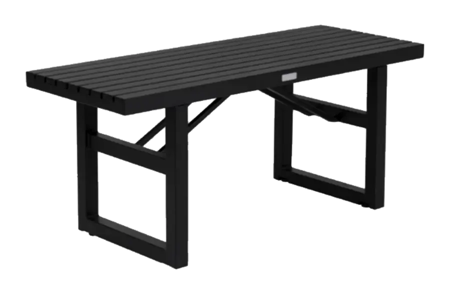 aluminium tuinbank Vevi | Brafab | 105cm | Zwart | vooraanzicht