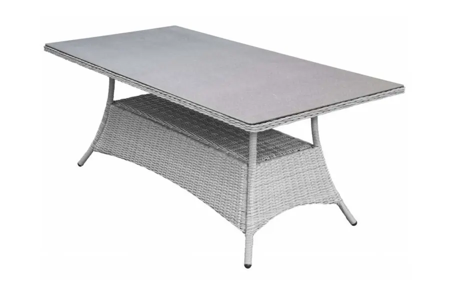 Tuintafel Dublin 180x100 cm | Mystic Grey | Keramiek & Wicker