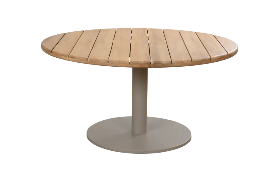 Low dining tuintafel ø140cm Aurora | Teak & Sable