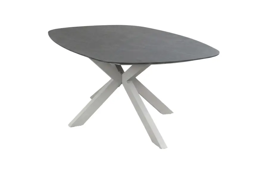 Dining tuintafel Barletta 180x115cm | Desert Pearl/Camel | Aluminium & Kunststof