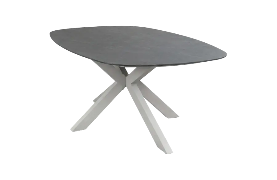 Dining tuintafel Barletta 180x115cm | Desert Pearl/Camel | Aluminium & Kunststof