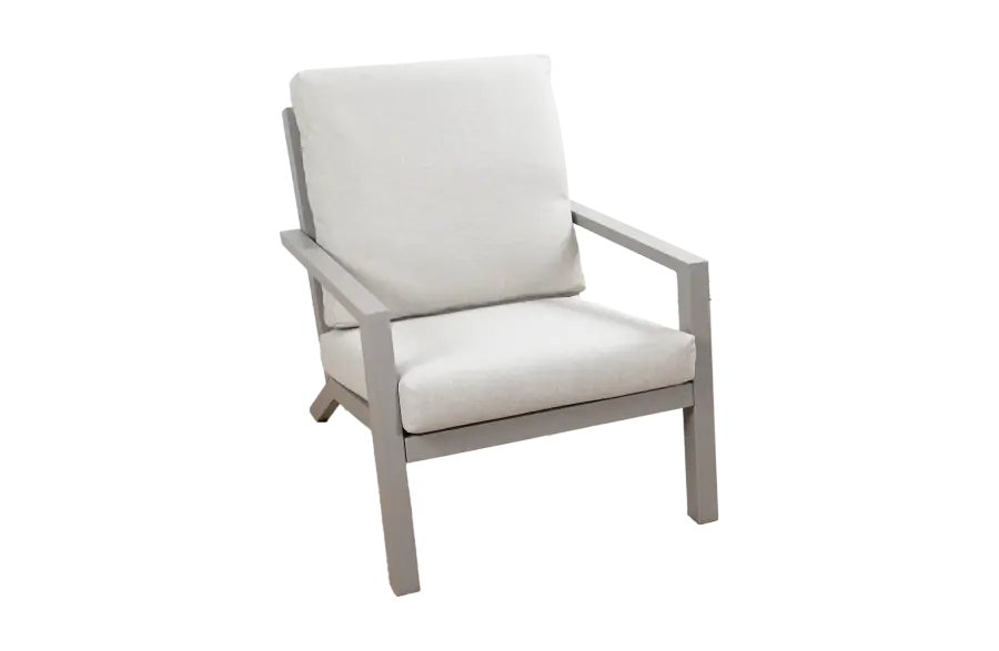 Loungestoel Bezano | Taupe & Champagne | Aluminium 