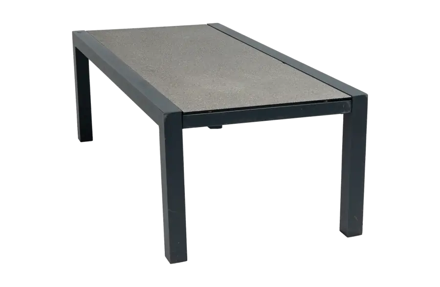 Loungetafel Bezano 120x60cm | Matt Black | Aluminium