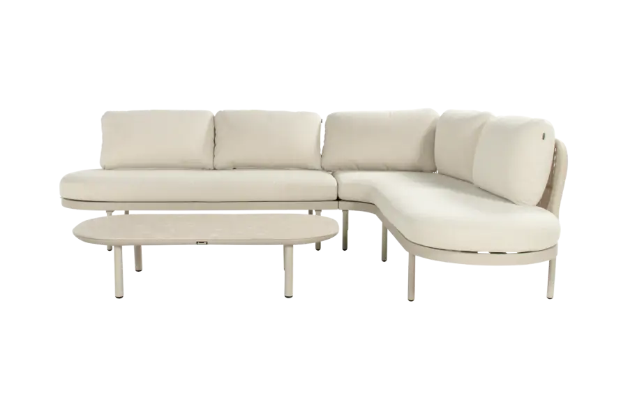 Hoek loungeset Bilbao | 3-delig | Sand | Hartman