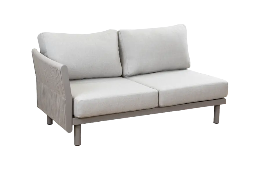 Bankdeel Rechts Cavallino | Beige/Camel | Aluminium & Rope