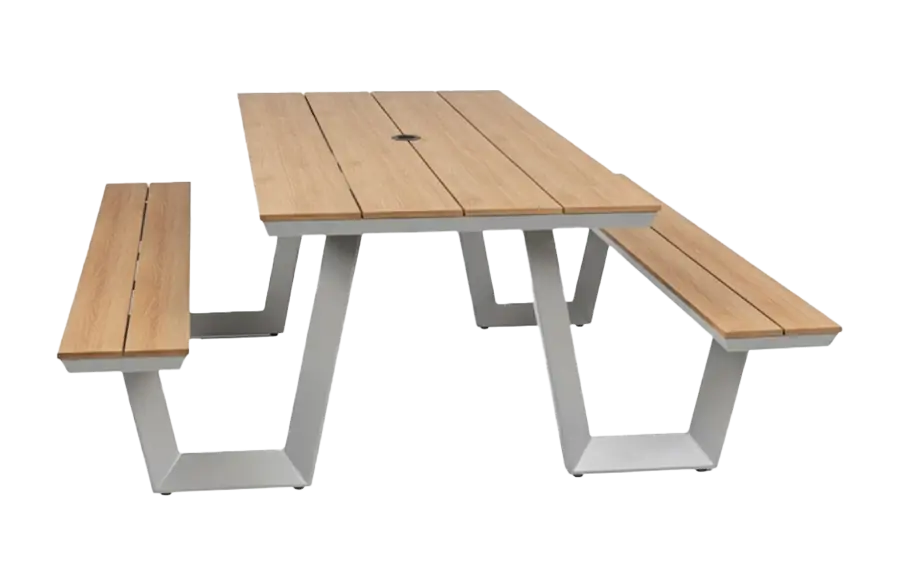 Picknicktafel Coffee Bay | Champagne | Aluminium & Tecon Teak  