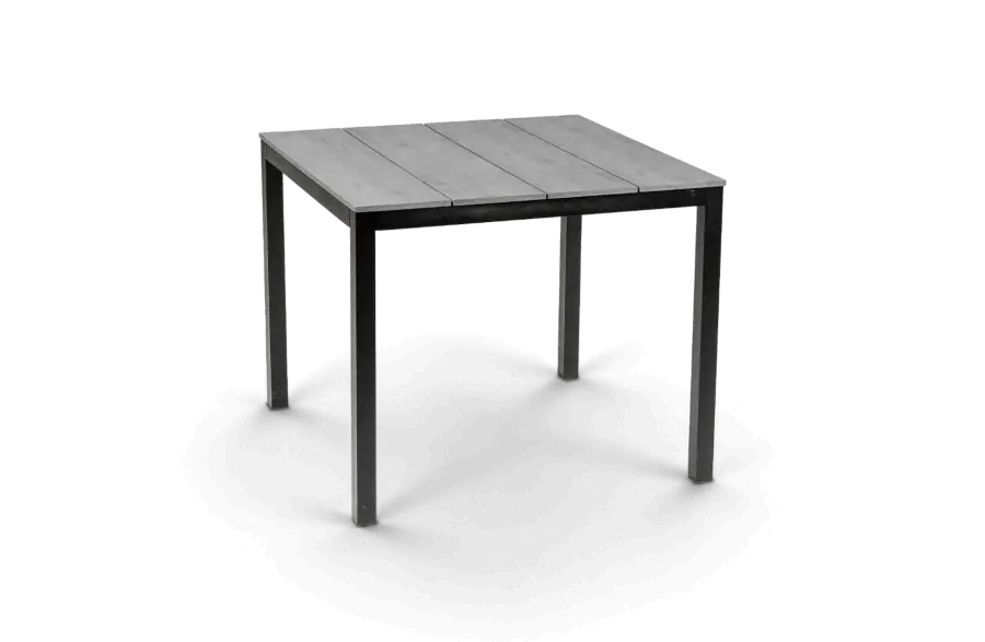 Vierkante tuintafel cyprus grey black polywood aluminium PNG