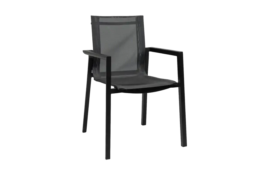 Stapelbare tuinstoel Delia | Black | textileen | Brafab
