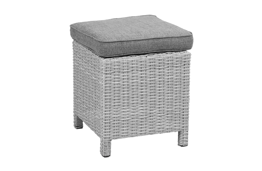 Hocker Dublin 40x40cm | Mystic Grey | Wicker