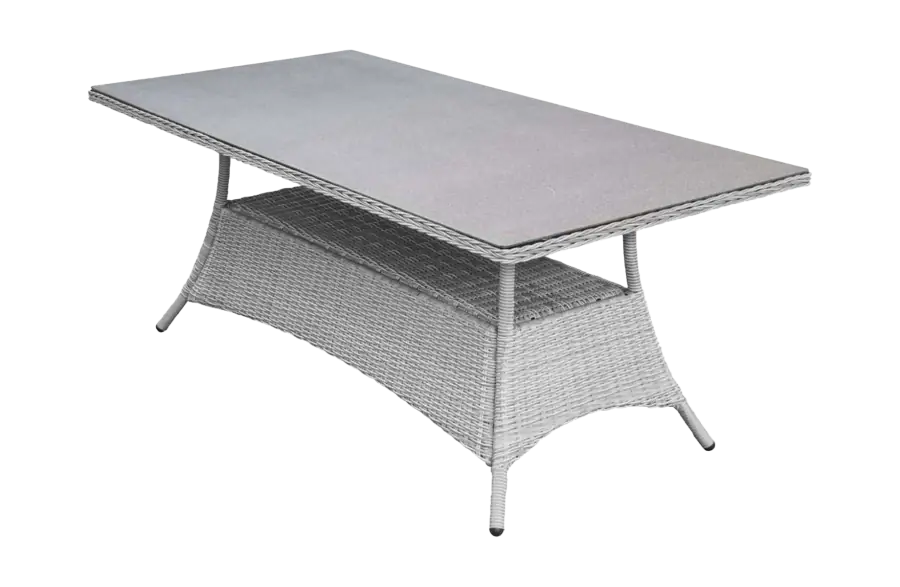 Tuintafel Dublin 180x100 cm | Mystic Grey | Keramiek & Wicker