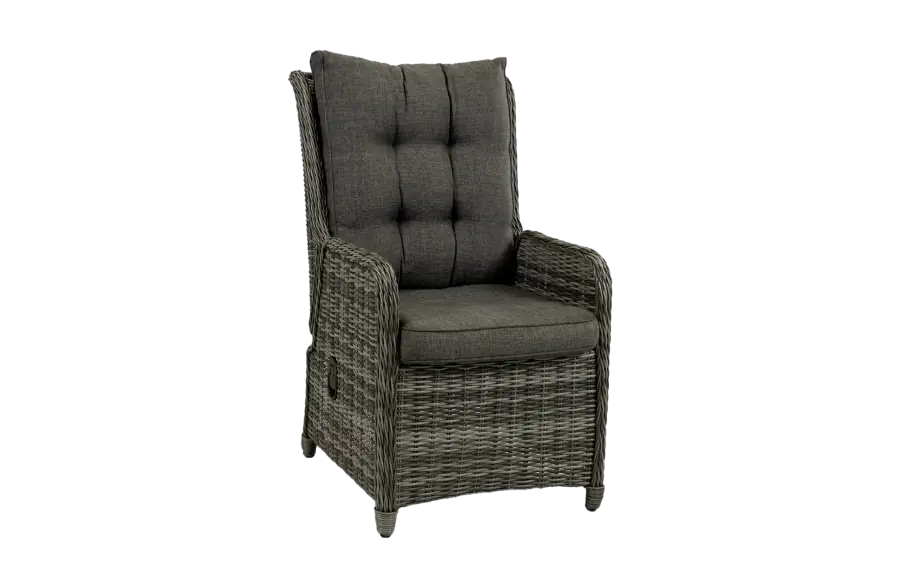 Verstelbare tuinstoel Dublin | Ash Grey | Wicker 