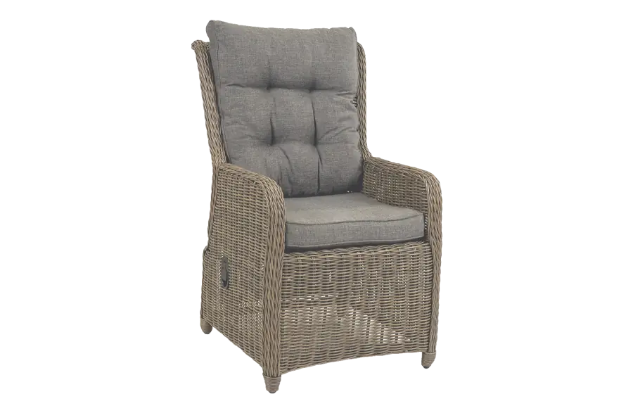 Verstelbare tuinstoel Dublin | Sweet Brown | Rond wicker