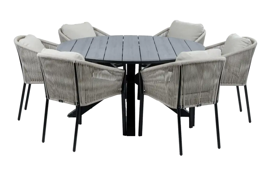 Ronde-tuinset-Elvira=black-polywood-tuintafel-4-seizoenen-tuinmeubelen