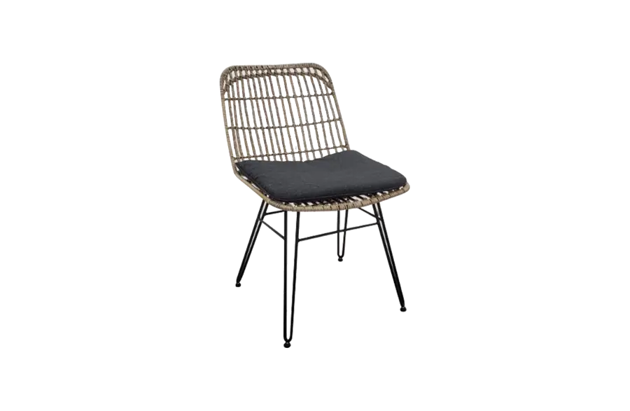 Tuinstoel Flamingo | Black | Bamboe & Wicker | Eurofar