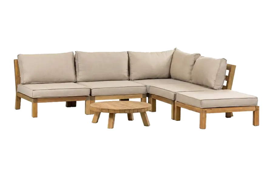 Houten-lage-loungeset-Kent-Sand