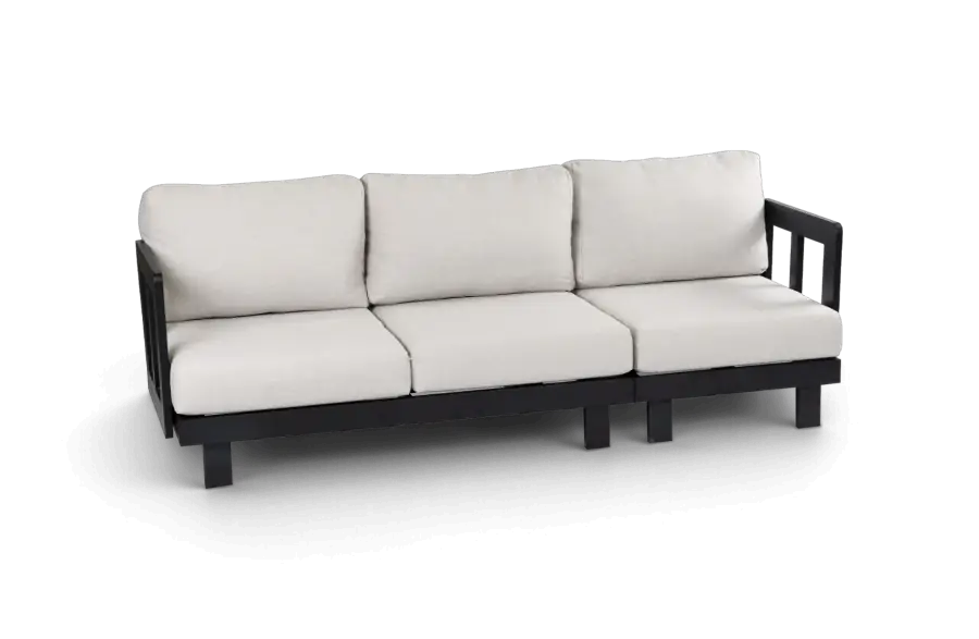 Loungebank 3 persoons Tulum Camel van Aluminium PNG