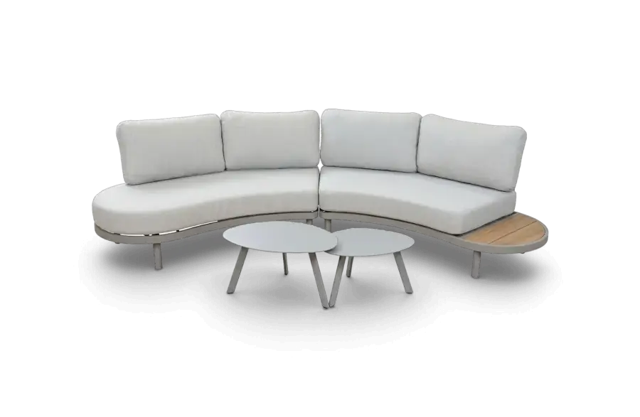 Loungeset Bari 4 delig Camel Beige Aluminium Rope PNG