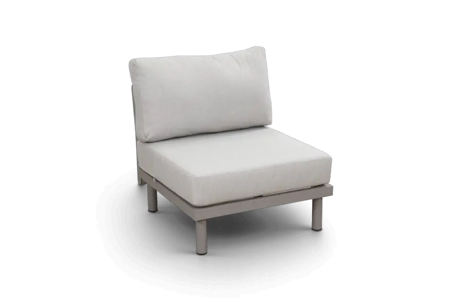 Middenelement modulaire hoek loungeset Cavallino Camel Aluminium Rope PNG