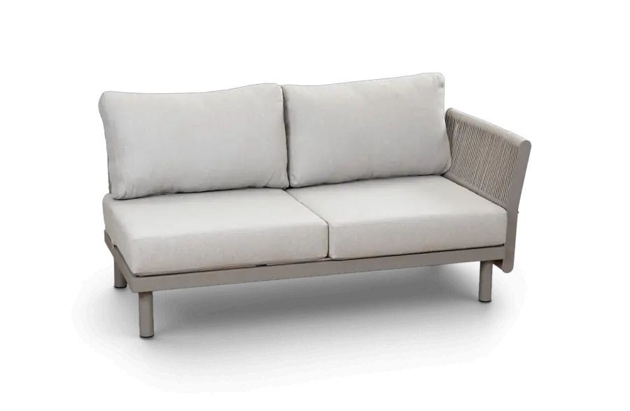 Linker bankdeel hoek loungeset Cavallino Camel Aluminium Rope  PNG