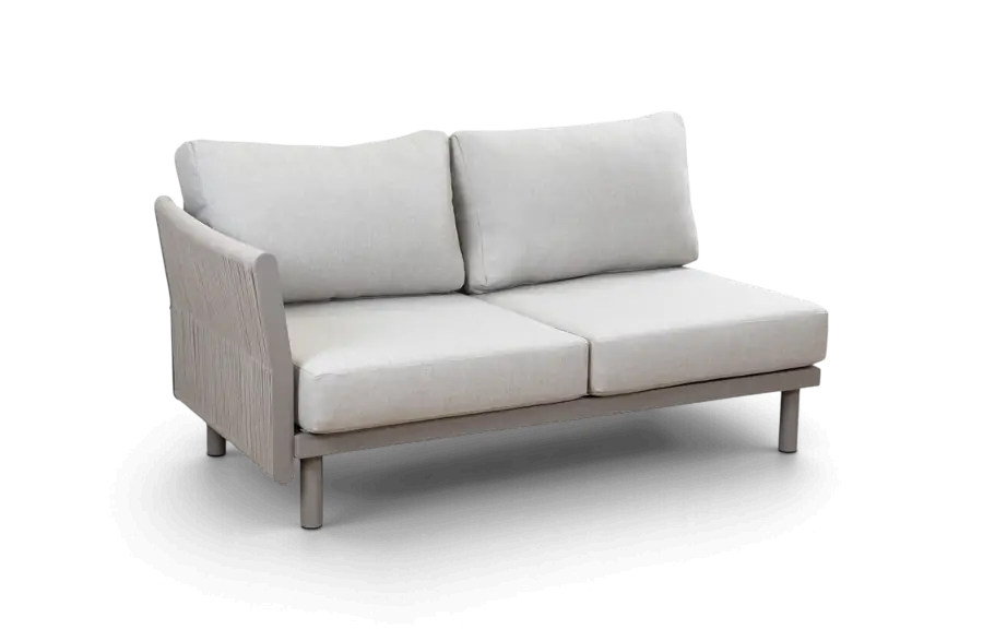 modulaire hoek loungeset rechter bankdeel Cavallino Camel Aluminium Rope PNG