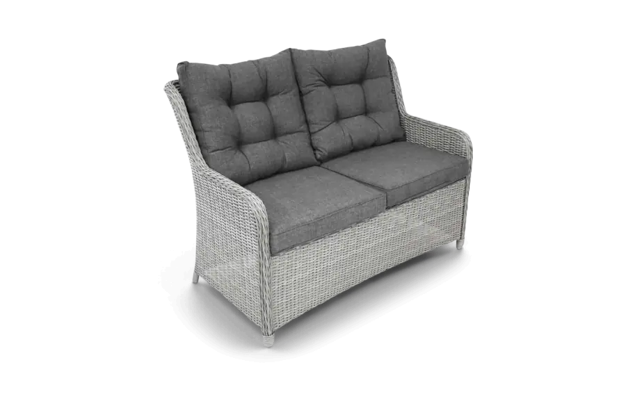 Loungebank Dublin Mystic Grey Wicker PNG