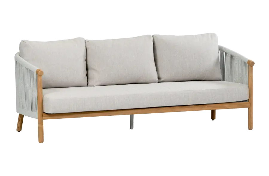 Loungebank Es Vedra Cream Teakhout Rope PNG