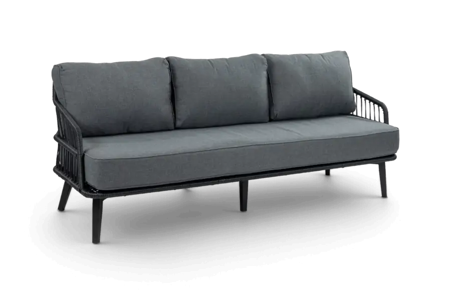 Loungebank isabel Black Aluminium Rope PNG