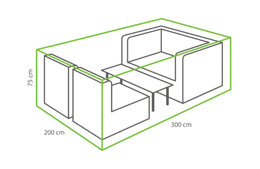 Outdoor Covers Loungeset beschermhoes | 300x200x75cm