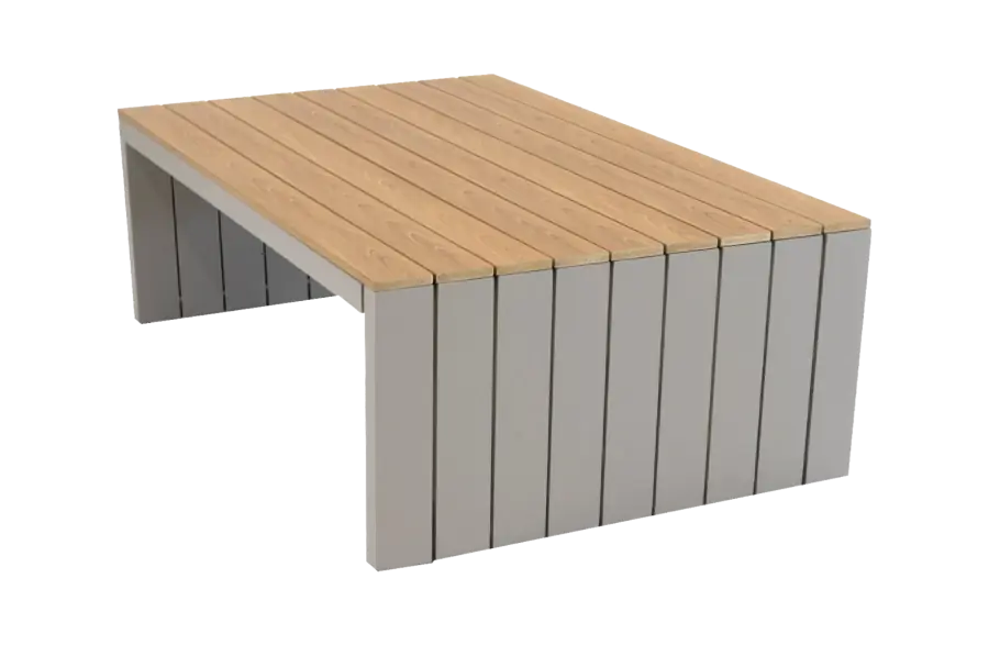 Loungetafel tulum camel aluminium tecon teak PNG