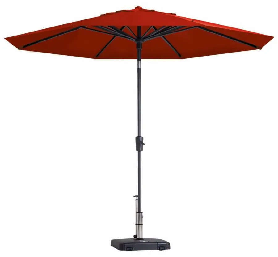 Madison Parasol | Paros Luxe Round | Brick Red | ∅300cm 