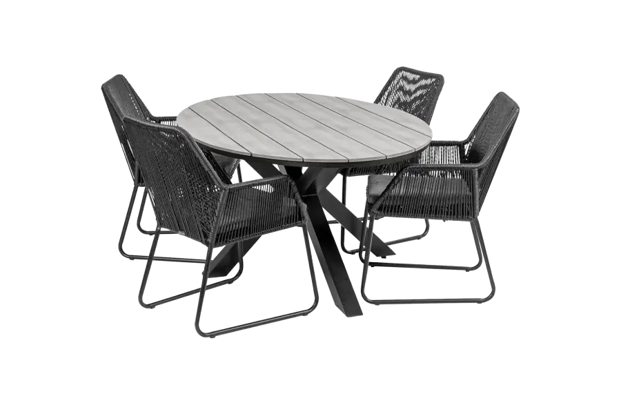 Mona-tuinset-black-5delig-cyprus-grey-tafelblad-polywood-4-seizoenen-tuinmeubelen