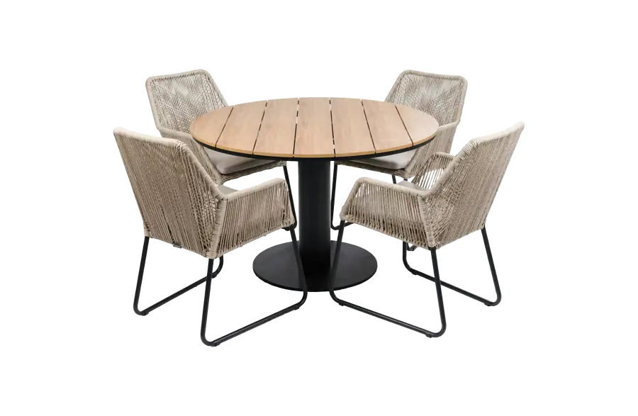 Mona-Sand-Tower-tuintafel-black-5delig-modern-stevig-4-seizoenen-tuinmeubelen