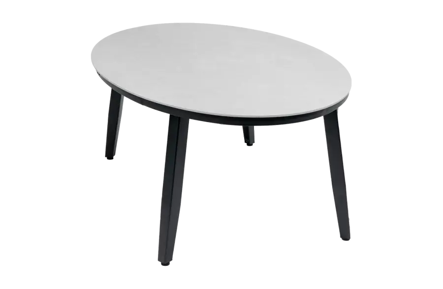 Ovale Bijzettafel Betonlook Mykonos-Normin