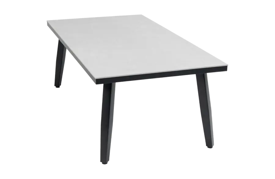 Betonlook bijzettafel lounge rechthoekig kunststof - Mykonos - 4 Seizoenen Tuinmeubelen