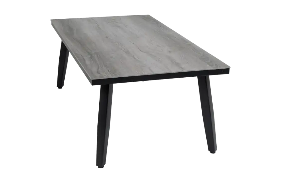 Grijze rechthoekige bijzettafel kunststof - Mykonos- 4 Seizoenen Tuinmeubelen