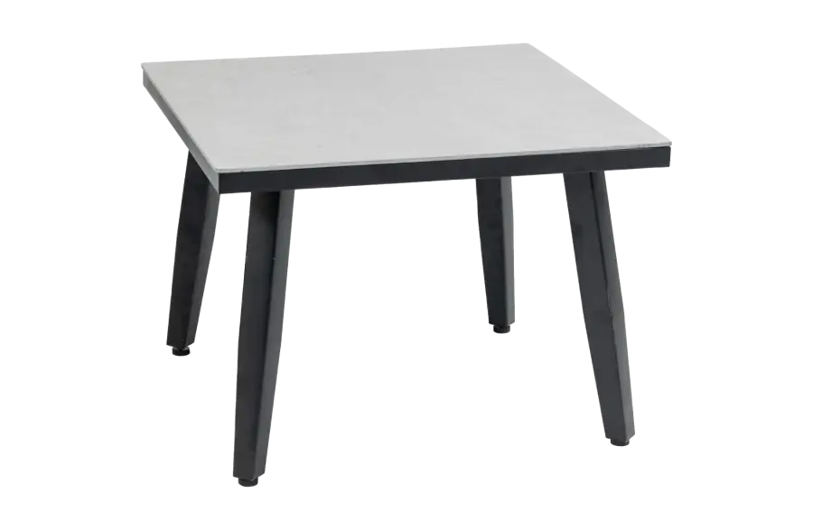 Mykonos vierkante bijzettafel betonlook 55x55cm - 4 Seizoenen Tuinmeubelen
