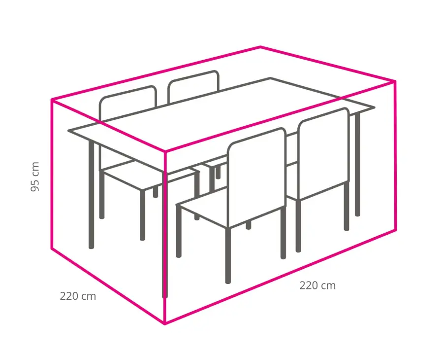 Outdoor-covers-beschermhoes-tuinset-220x220x95cm-afmetingen