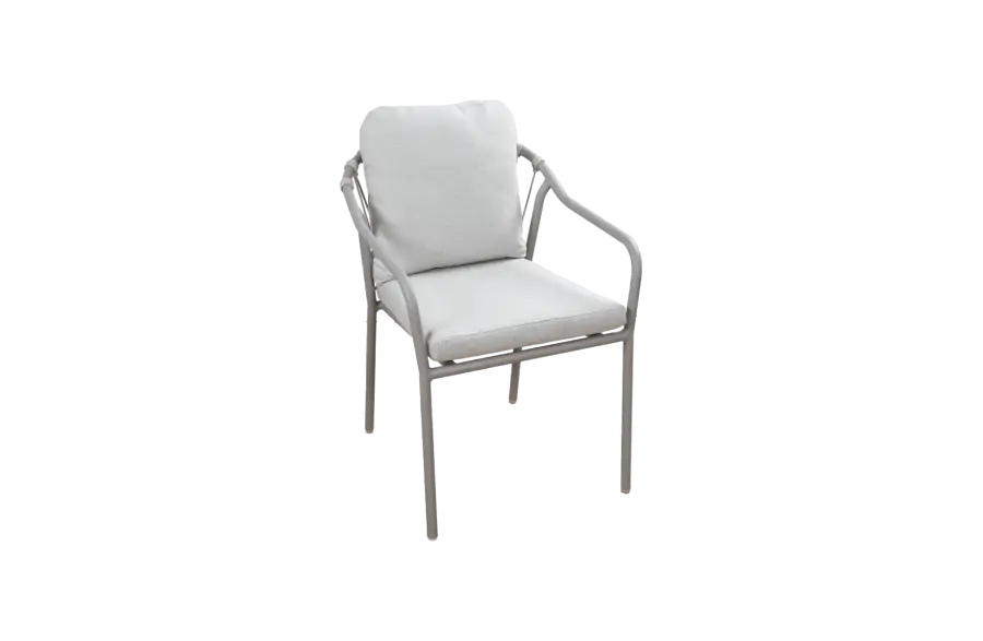 Dining tuinstoel Parijs | Beige/Camel | Aluminium & Rope