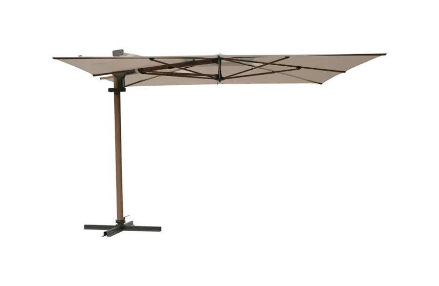 Madison Parasol | Braga | Champagne & Teak | 355x300cm
