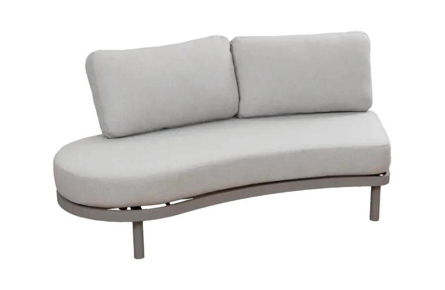 Rechter bankdeel loungebank Bari Beige Camel Aluminium Rope PNG