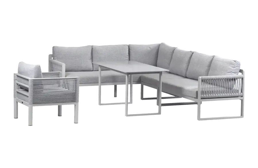 Hoek Lounge Dining Set Reims | Loungestoel Cuba | Links | Sand