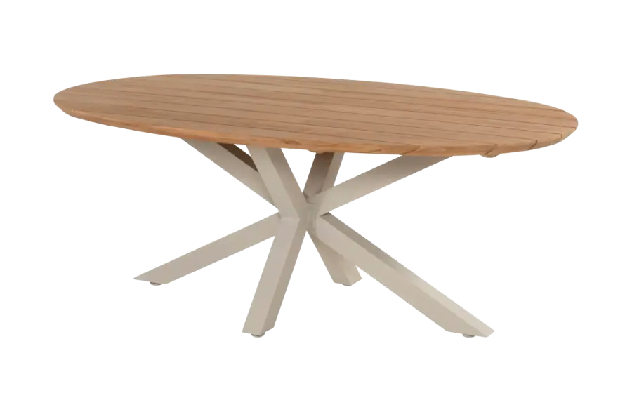 Ovale tuintafel San Sebastian 200x120cm | Sand & Teak | Hartman