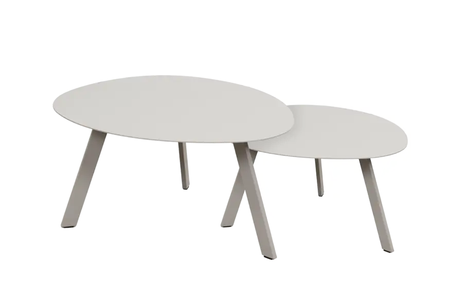 Bijzettafels Secli | 2-delig | Camel | Aluminium
